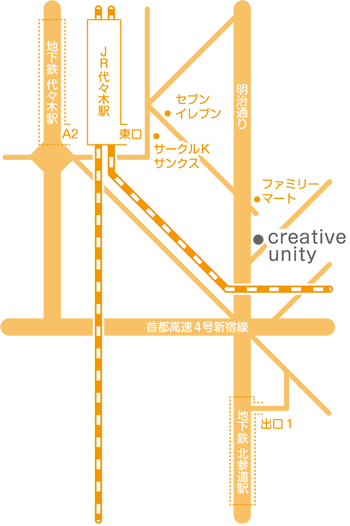 株式会社クリエイティブ・ユニティへの地図